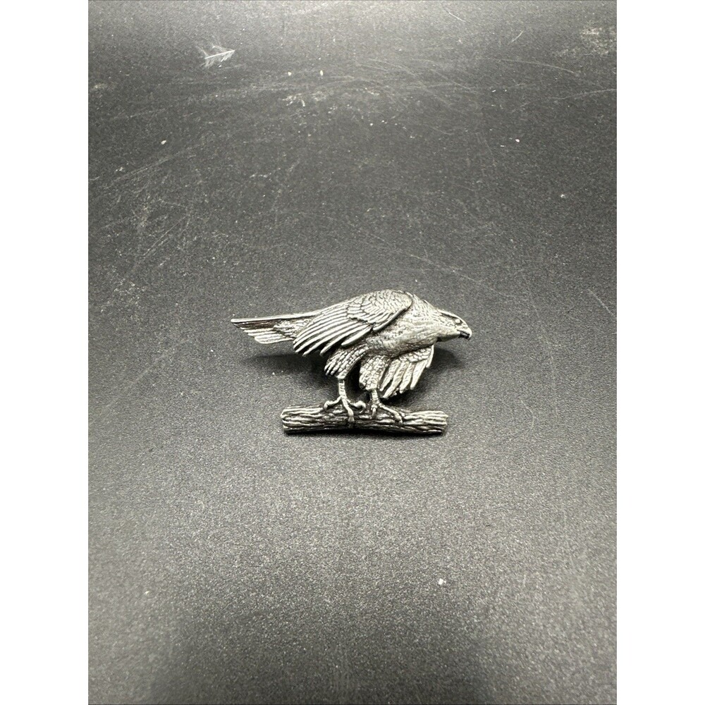 OLD UK EAGLE BIRD OF PREY PEWTER BADGE SIGN A R BROWN